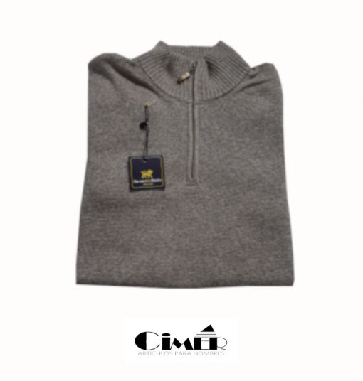 pullover_harmont blacke_beige_cierre cuello_cimer_rosario